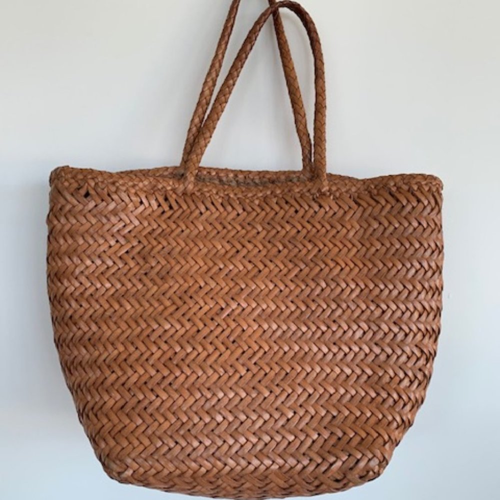 Dragon Brown Hand Woven Leather Bag